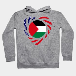 Palestinian American Multinational Patriot Flag Series (Heart) Hoodie